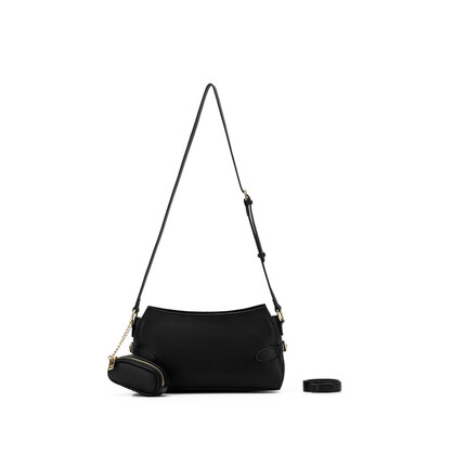 Messina Black East West Shoulder Bag
