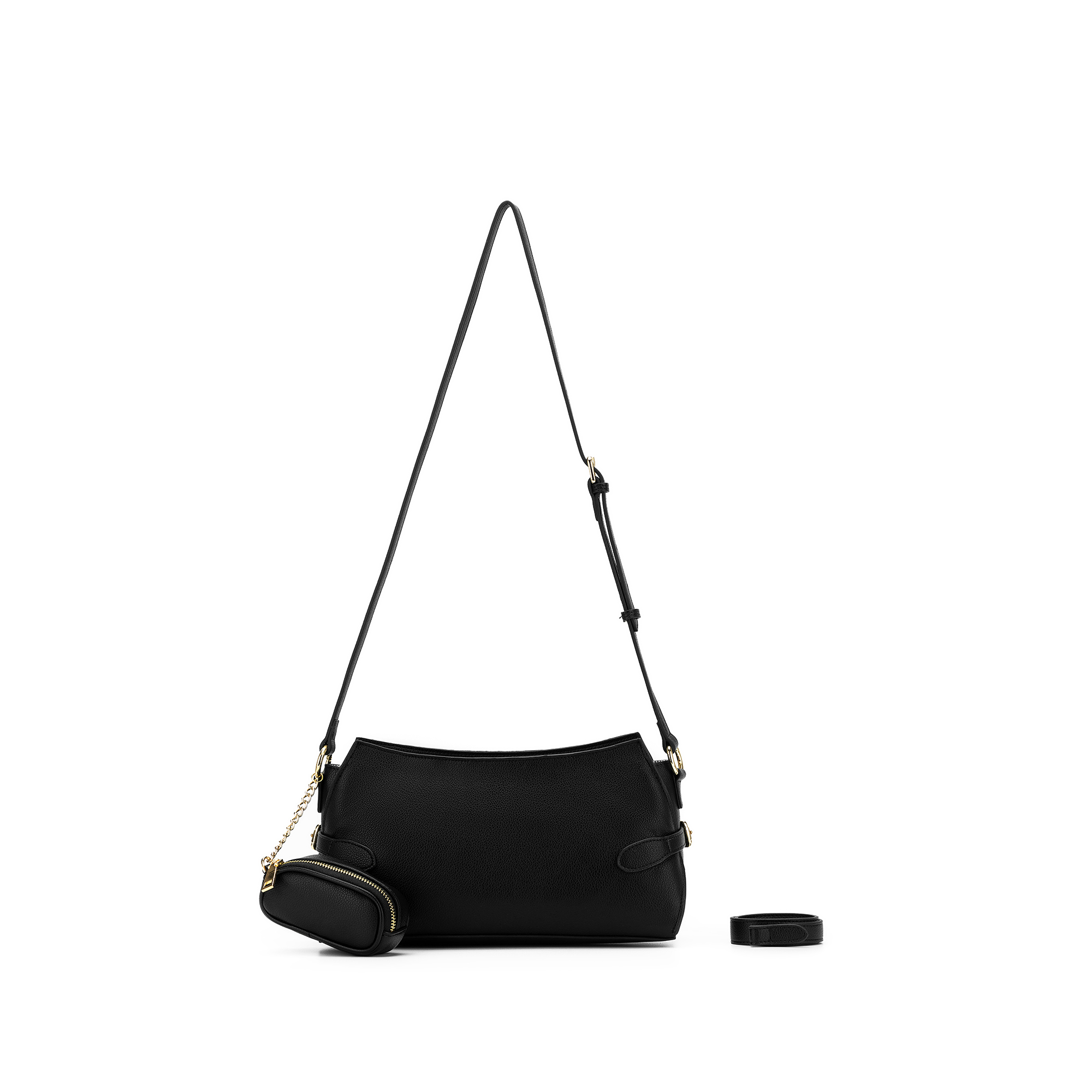 Messina Black East West Shoulder Bag