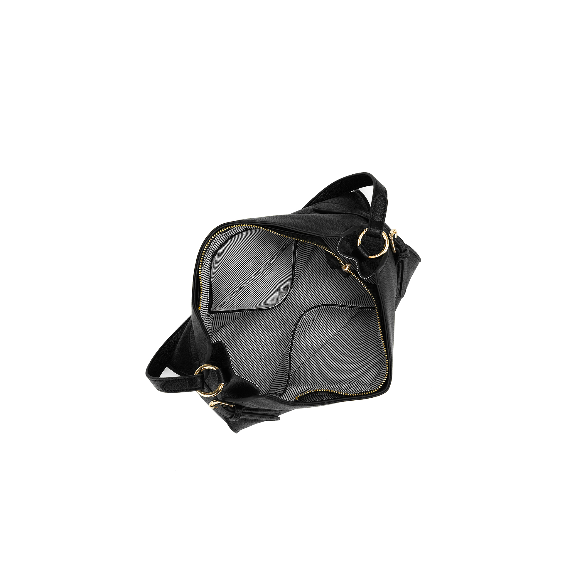 Messina Black East West Shoulder Bag