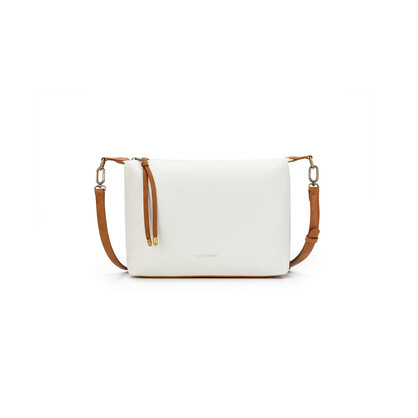 Dana White/Tan Crossbody Bag