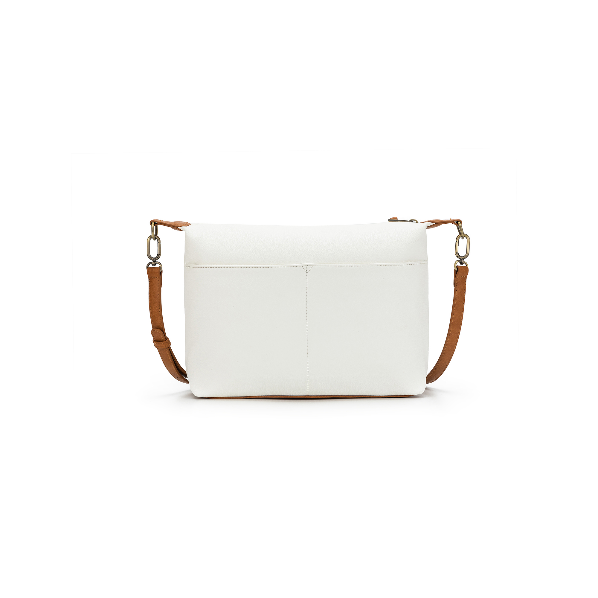 Dana White/Tan Crossbody Bag