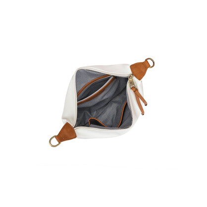 Dana White/Tan Crossbody Bag