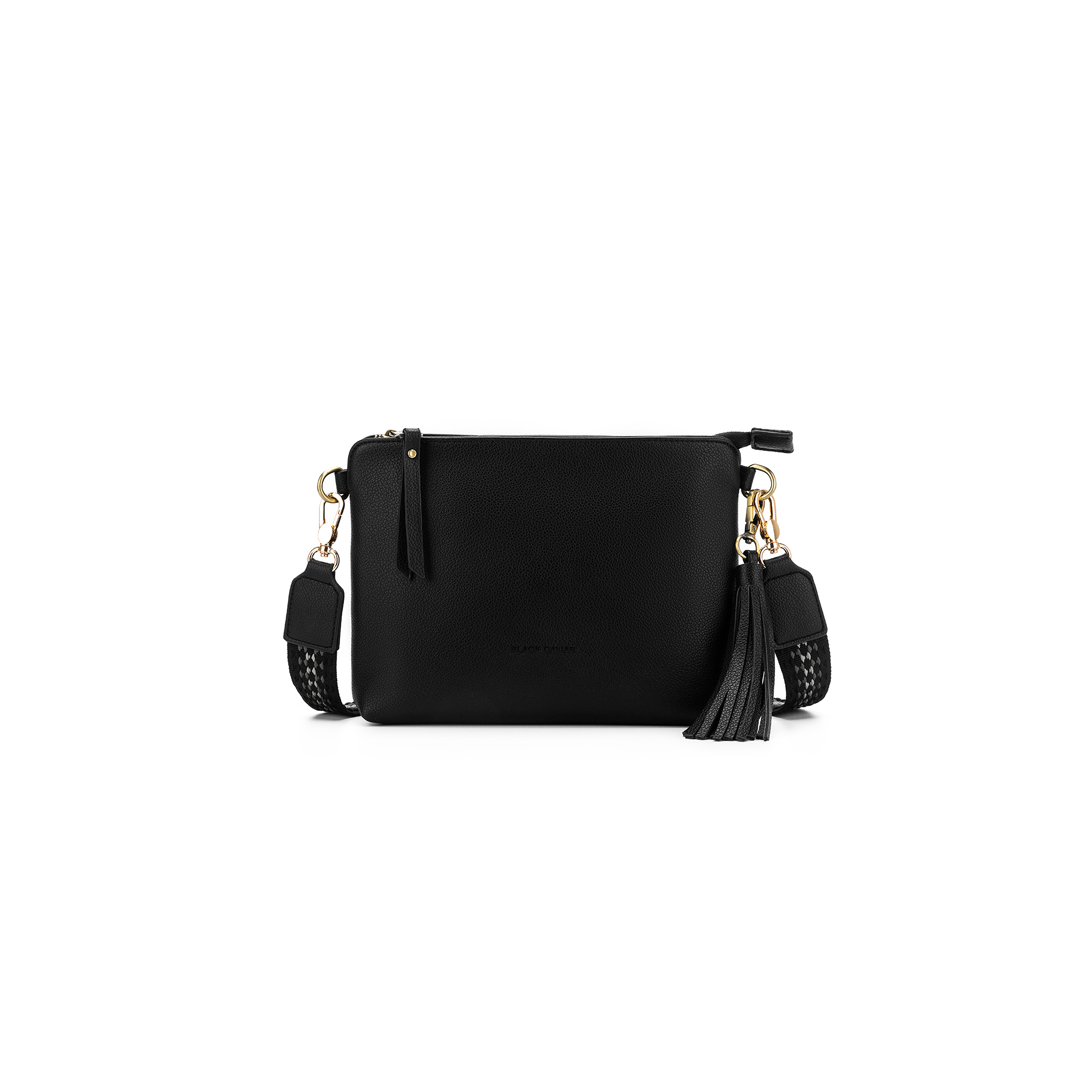Maggie Black 3 Compartment Crossbody