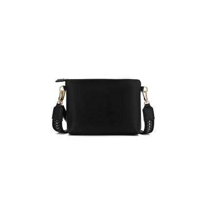 Maggie Black 3 Compartment Crossbody
