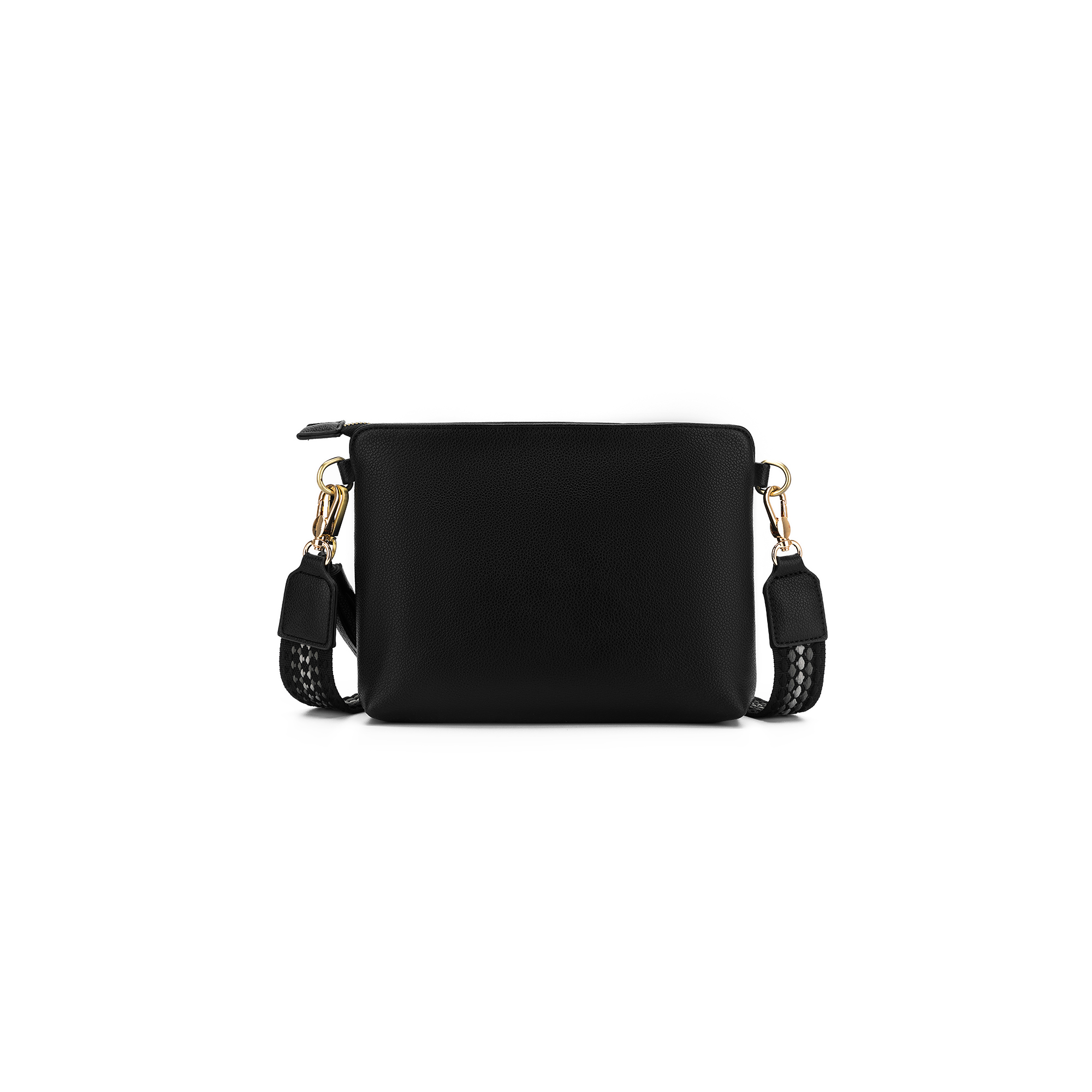 Maggie Black 3 Compartment Crossbody