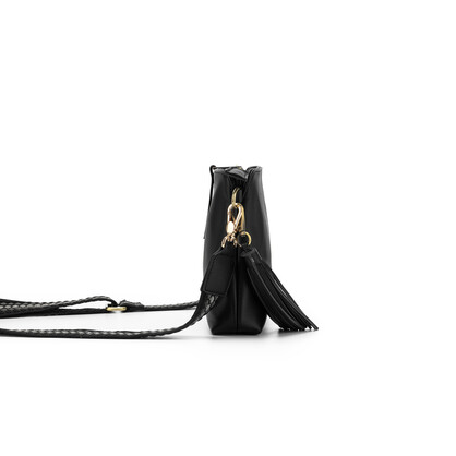 Maggie Black 3 Compartment Crossbody