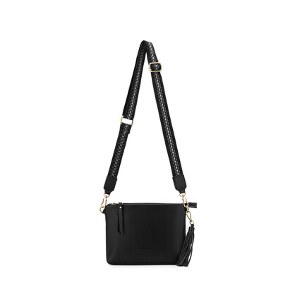 Maggie Black 3 Compartment Crossbody