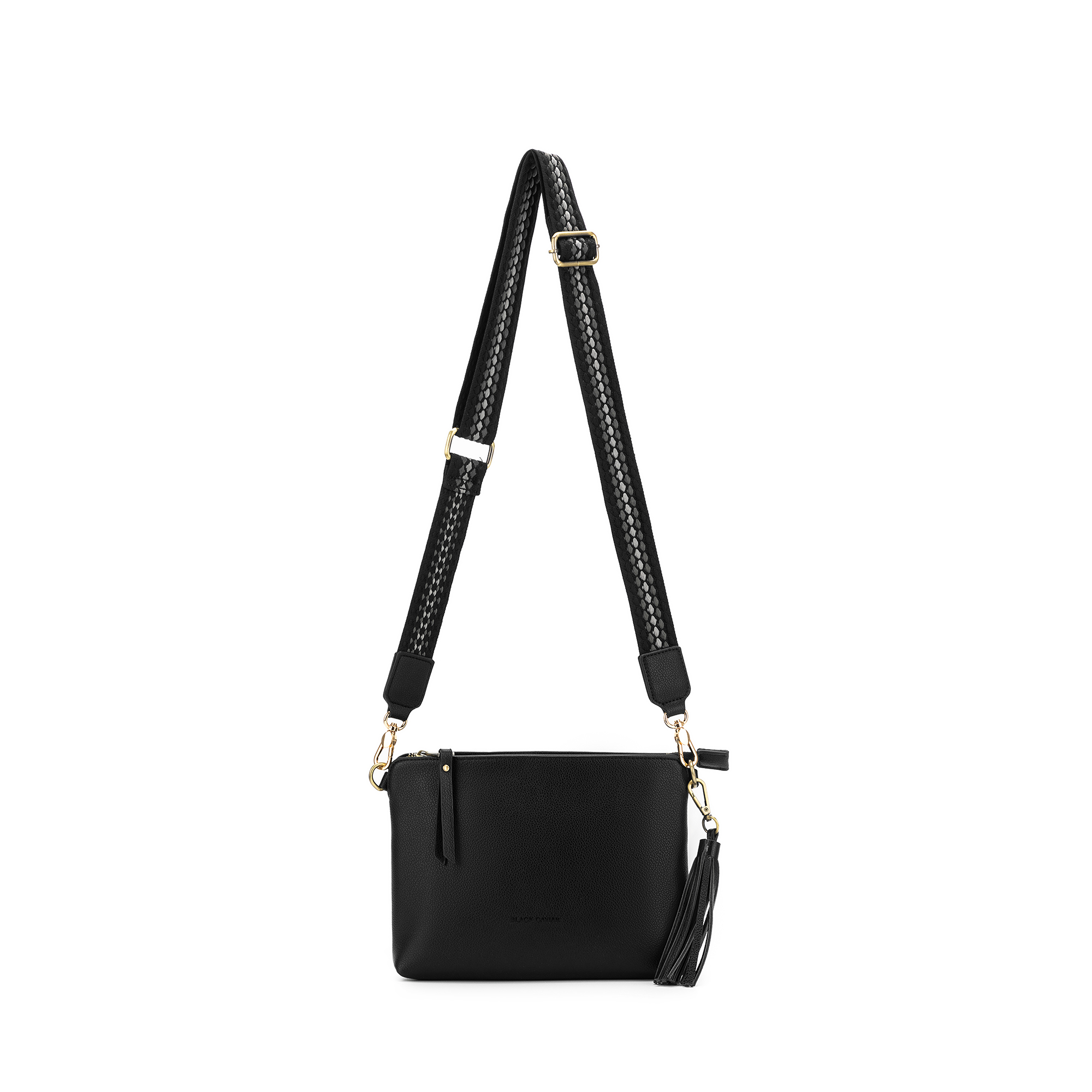 Maggie Black 3 Compartment Crossbody