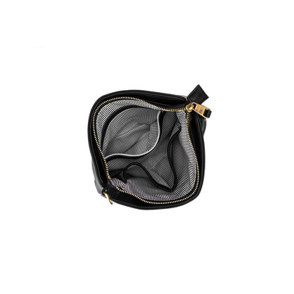 Maggie Black 3 Compartment Crossbody