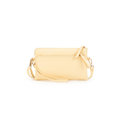 Jessie Yellow Chiffon Crossbody Clutch