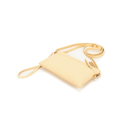 Jessie Yellow Chiffon Crossbody Clutch