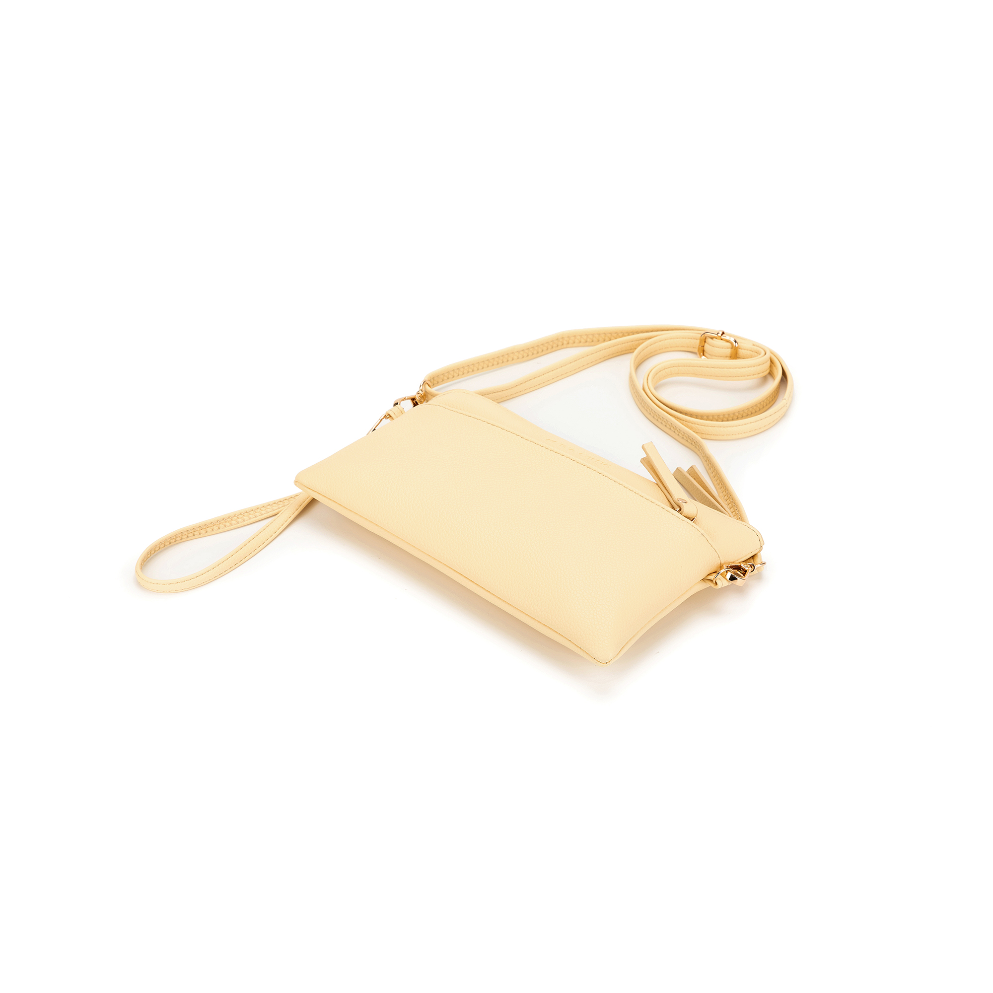 Jessie Yellow Chiffon Crossbody Clutch