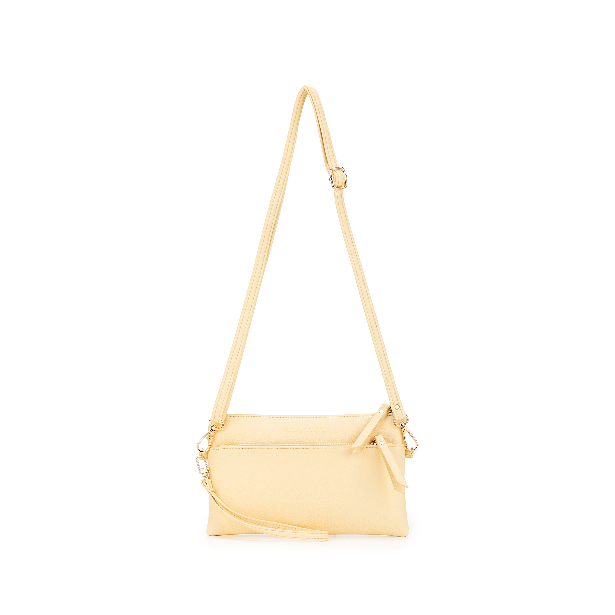Jessie Yellow Chiffon Crossbody Clutch