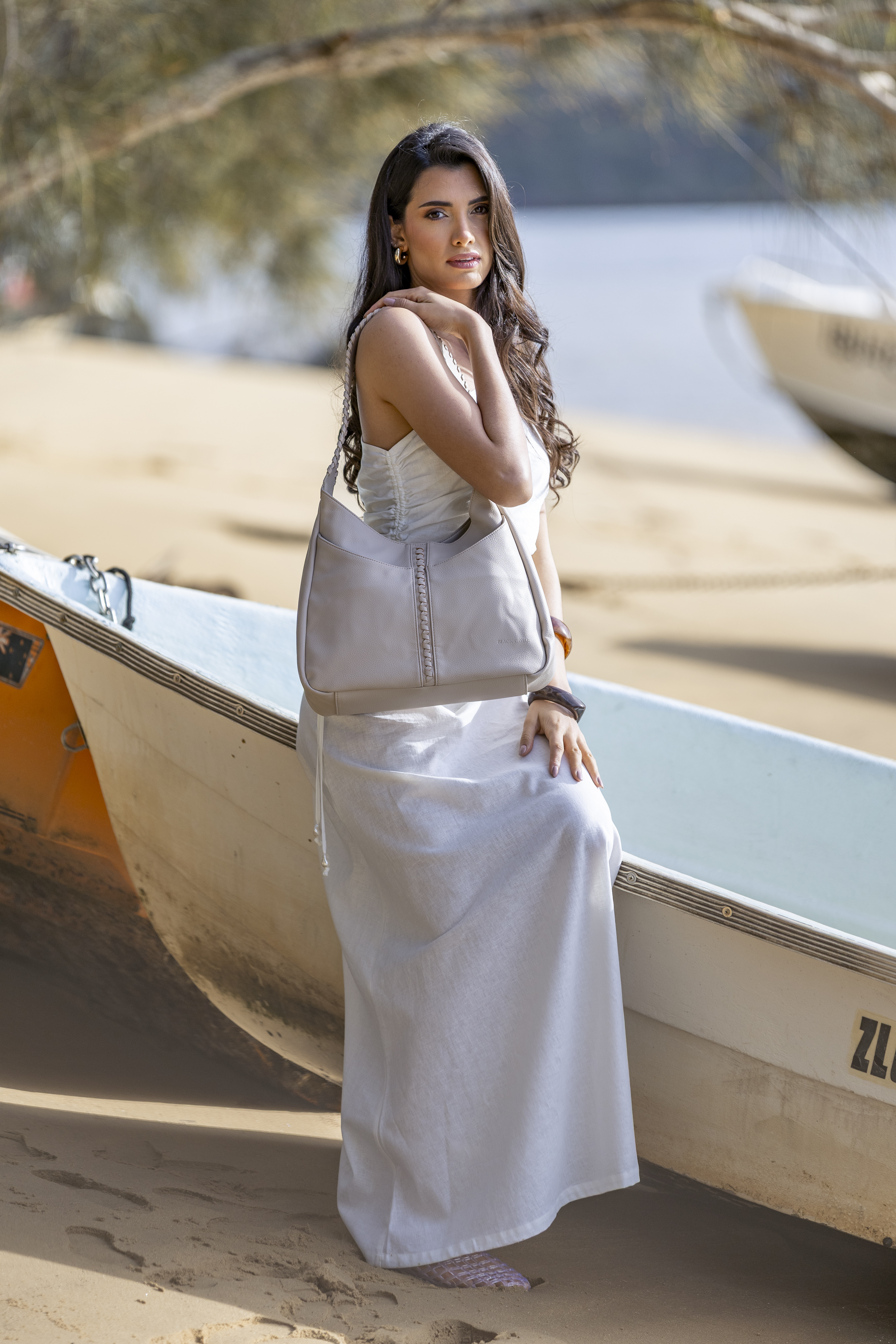 Callista Oatmeal 2 Piece Shoulder Bag