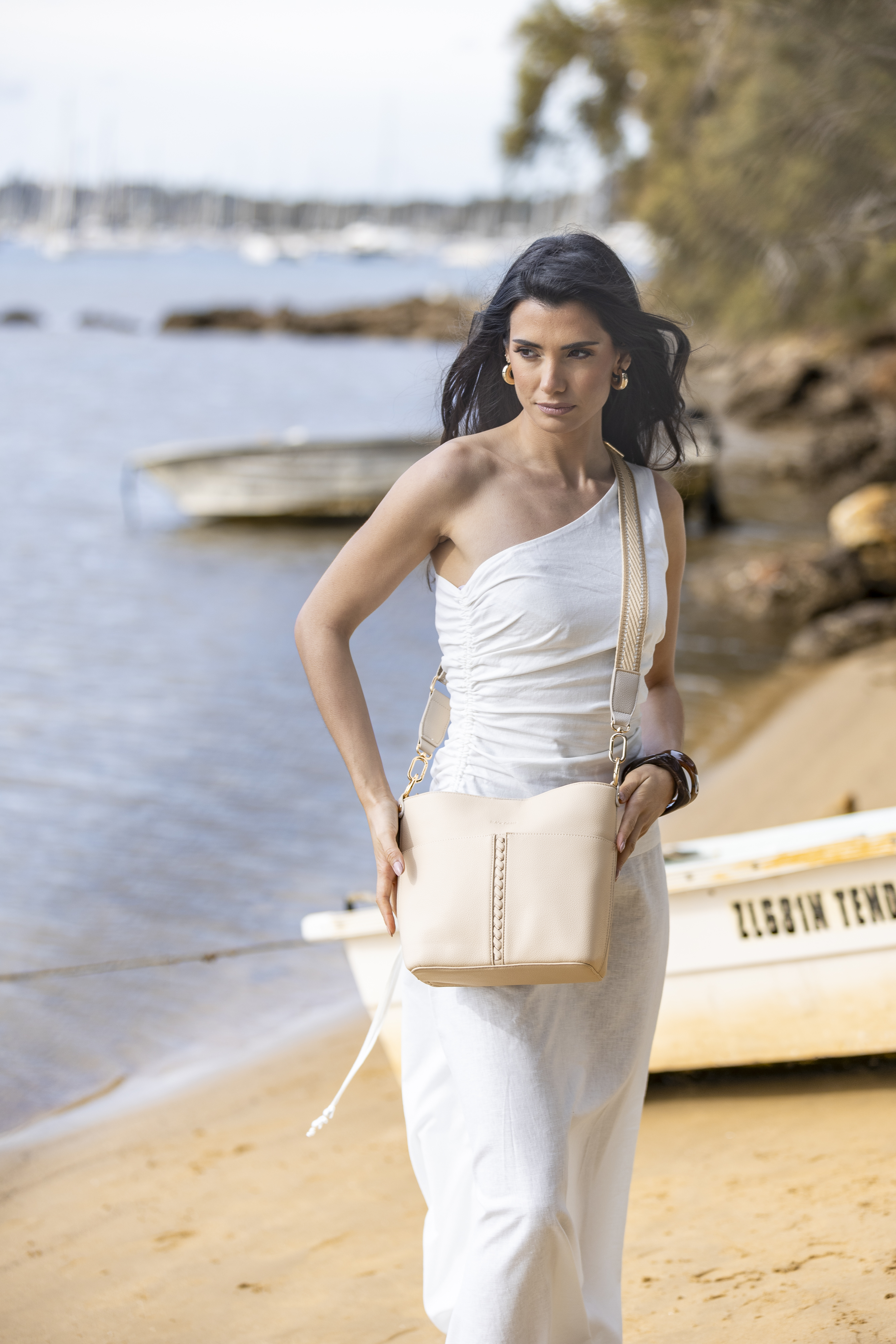 Melody Oatmeal 2 Piece Crossbody Bag