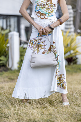 Messina Oatmeal East West Shoulder Bag
