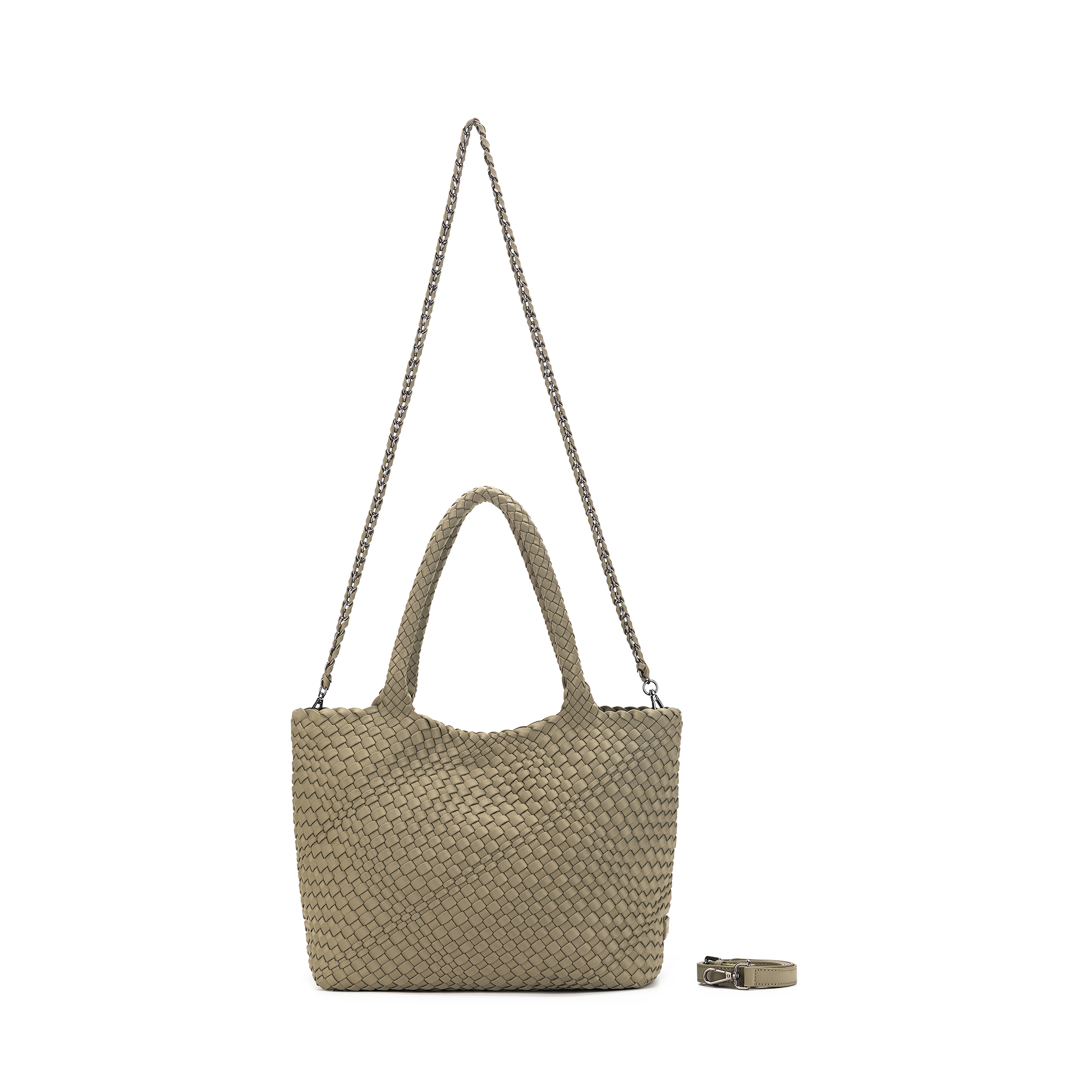 The Hamptons Light Olive NEO 2 Piece Woven Handbag