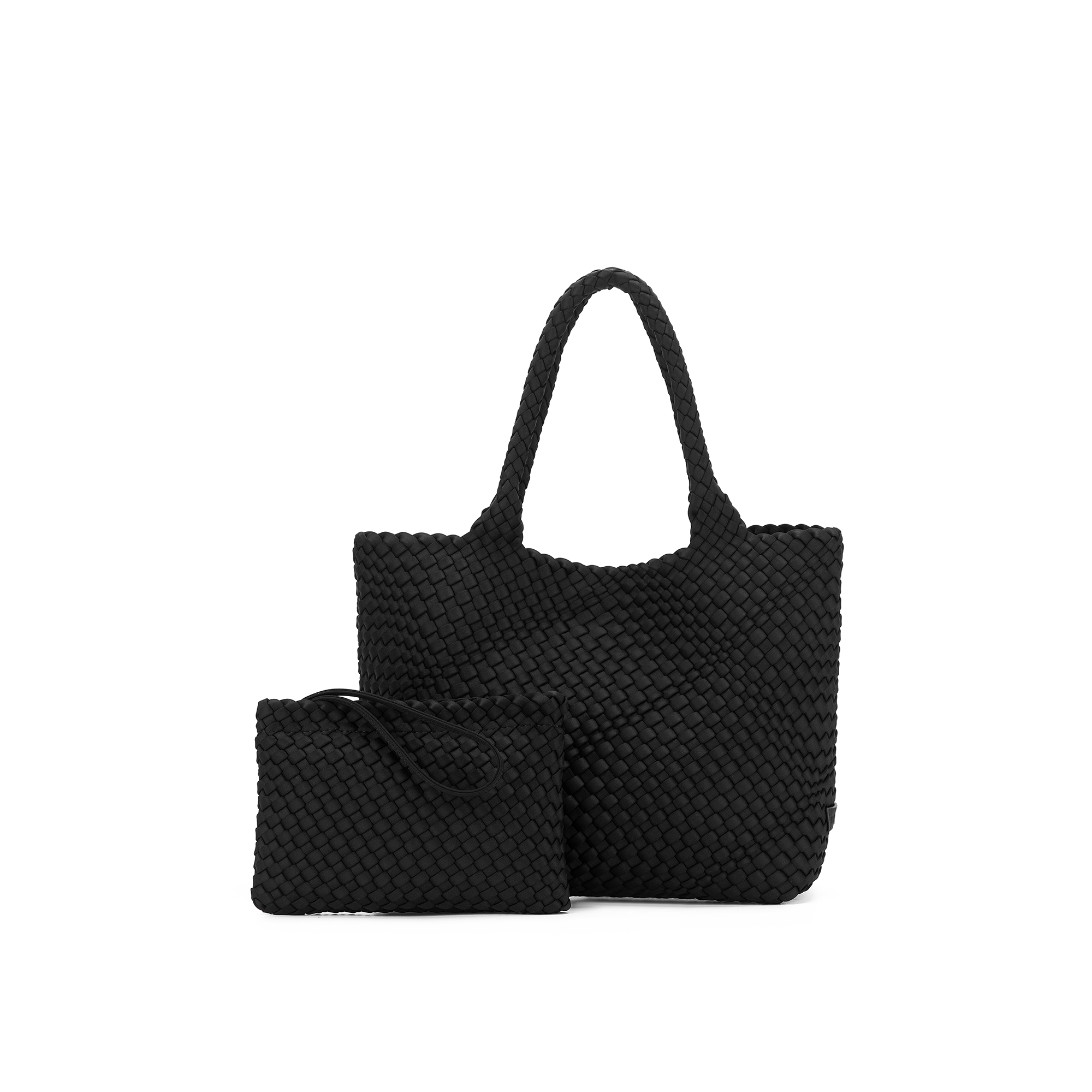 The Hamptons Black 2 Piece NEO Woven Handbag