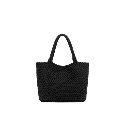 The Hamptons Black 2 Piece NEO Woven Handbag