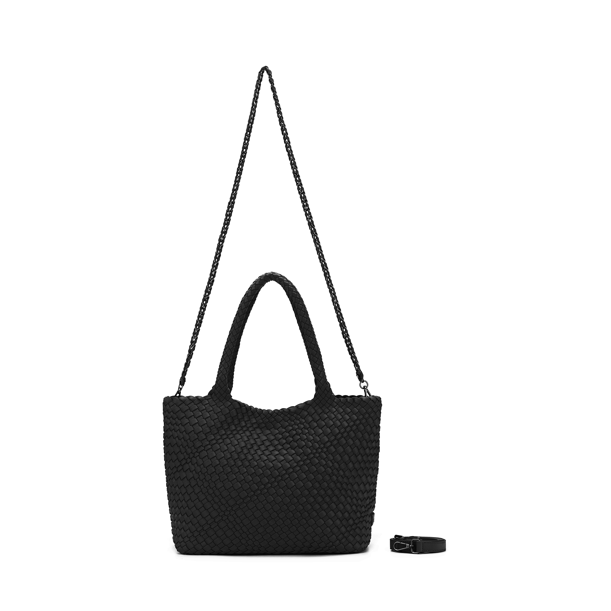 The Hamptons Black 2 Piece NEO Woven Handbag