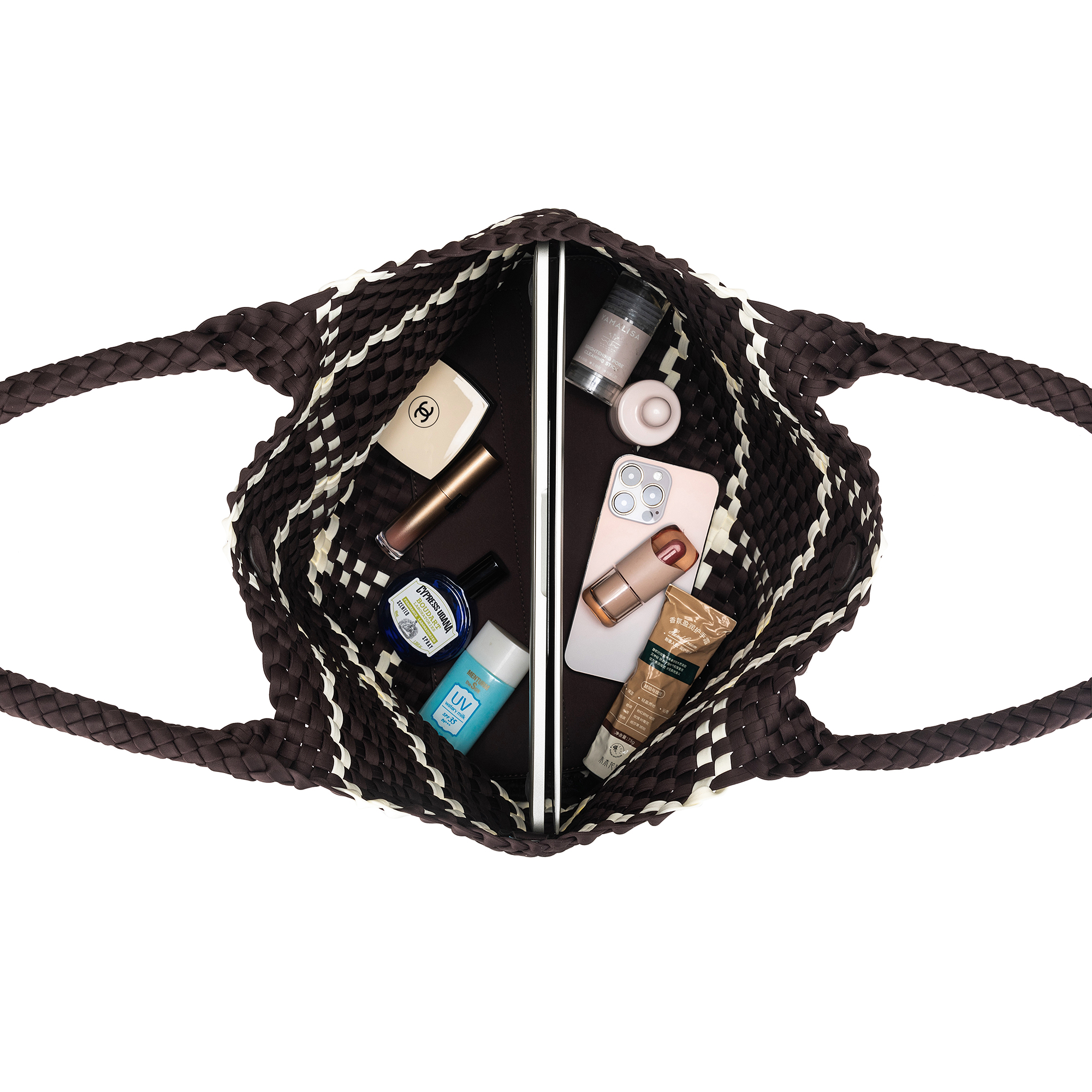 The Hamptons Chocolate 2 Piece NEO Woven Handbag