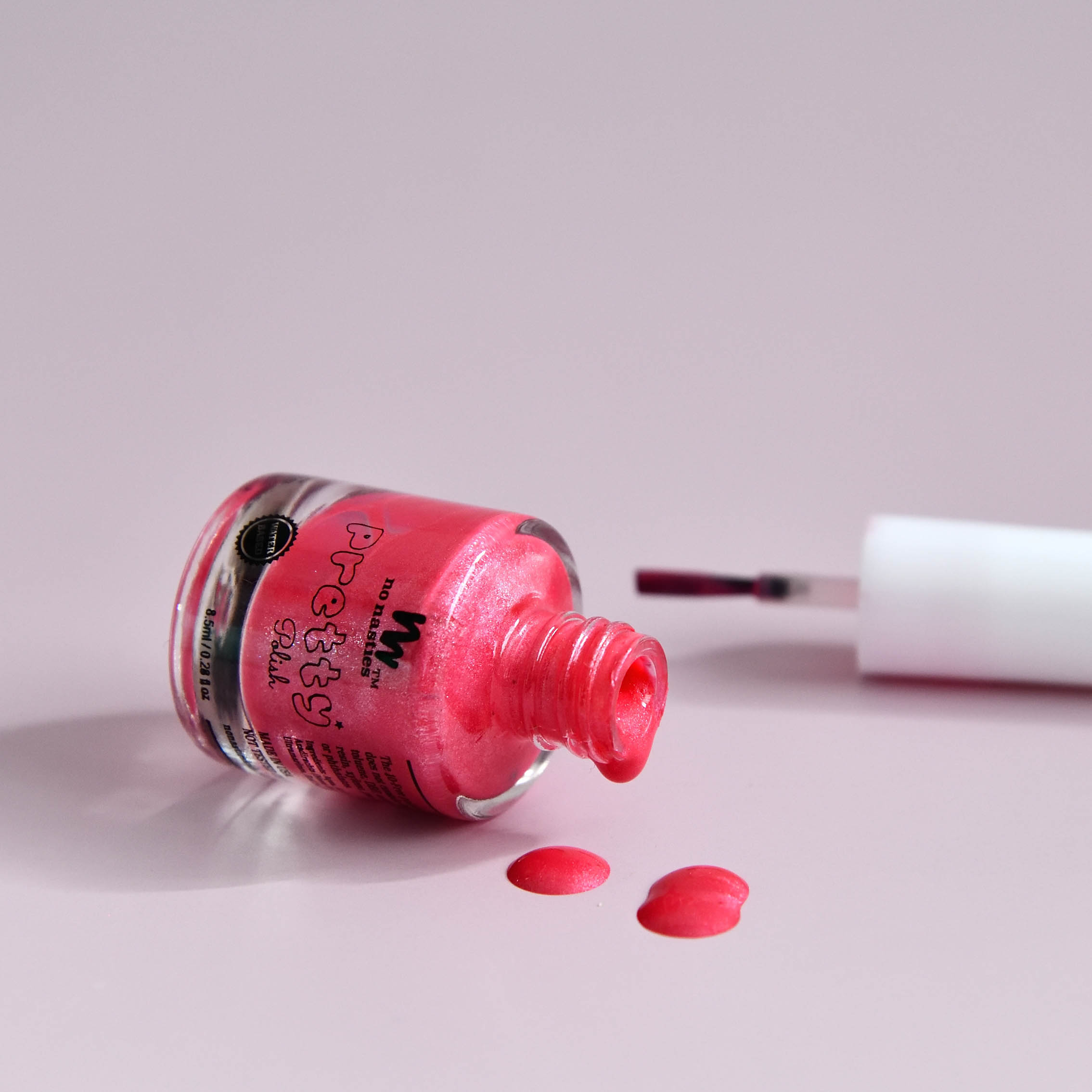 20 FREE Bright Pink Water-Based, Scratch off Nail Polish for Kids - 8.5ml
