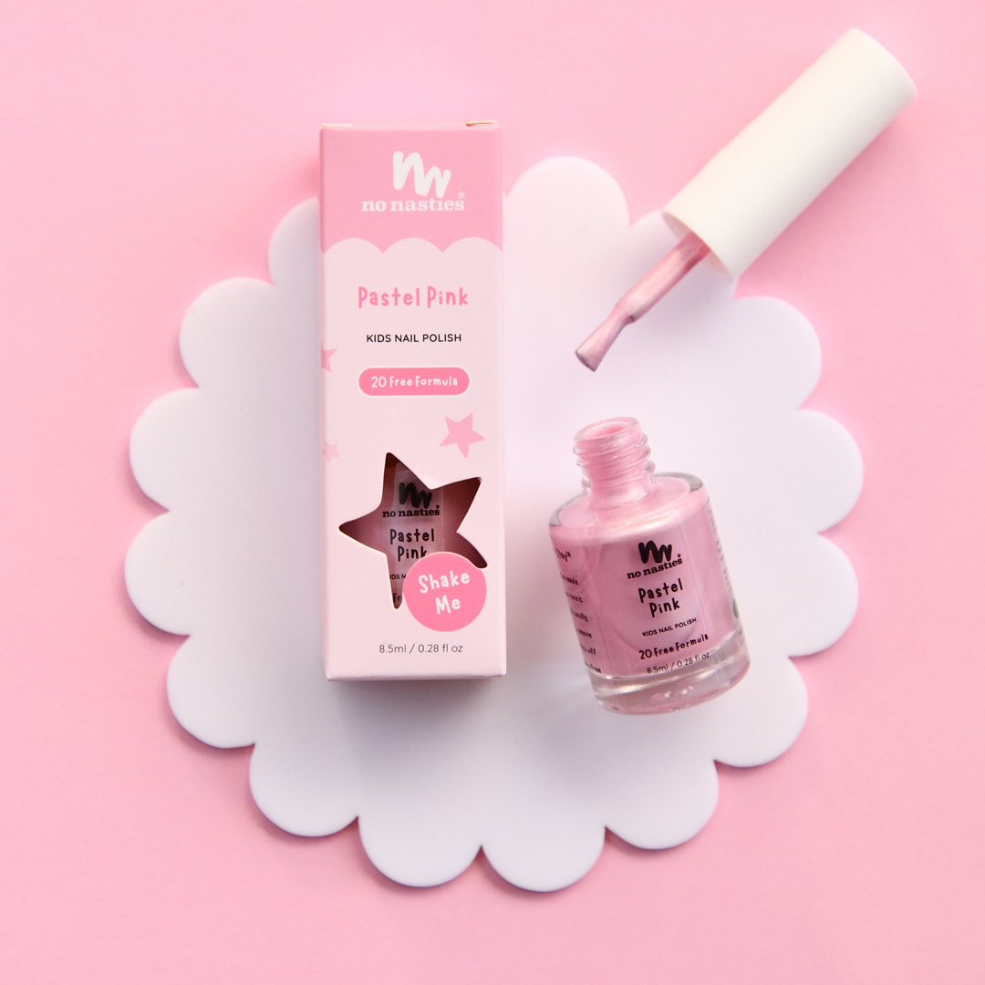 20 FREE Pastel Pink Water-Based, Scratch off Nail Polish for Kids - 8.5ml