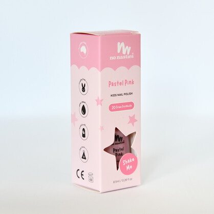 20 FREE Pastel Pink Water-Based, Scratch off Nail Polish for Kids - 8.5ml