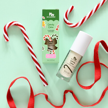 Natural Kids Lip Gloss Wand - Christmas Candy Cane Peppermint