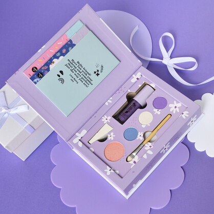 Nancy Purple Natural Pressed Powder Kids Makeup Palette Kit
