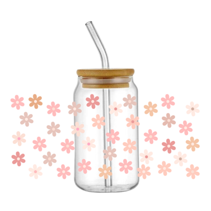 Pastel Pink Daisy Tumbler