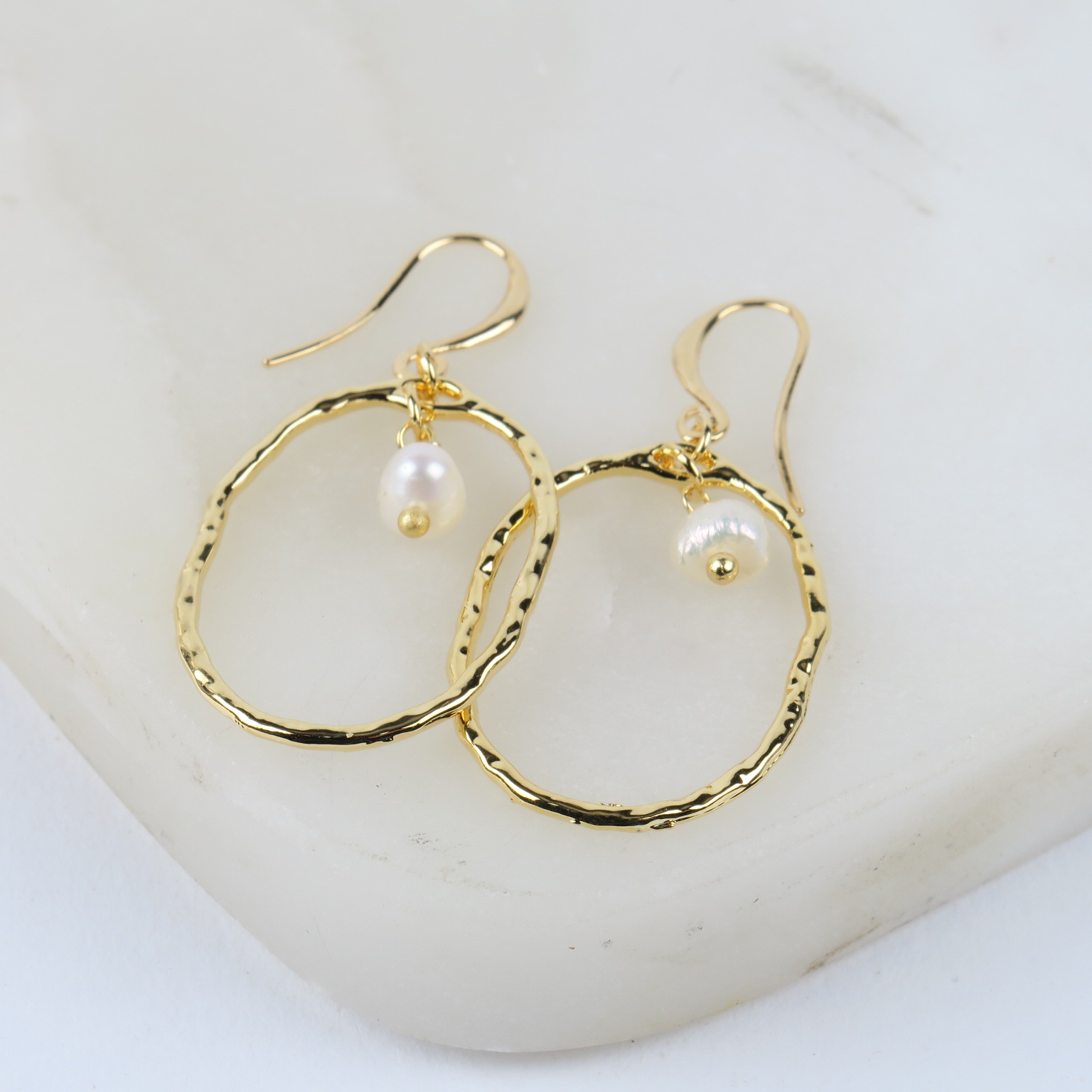 Earring Pearl Hoop