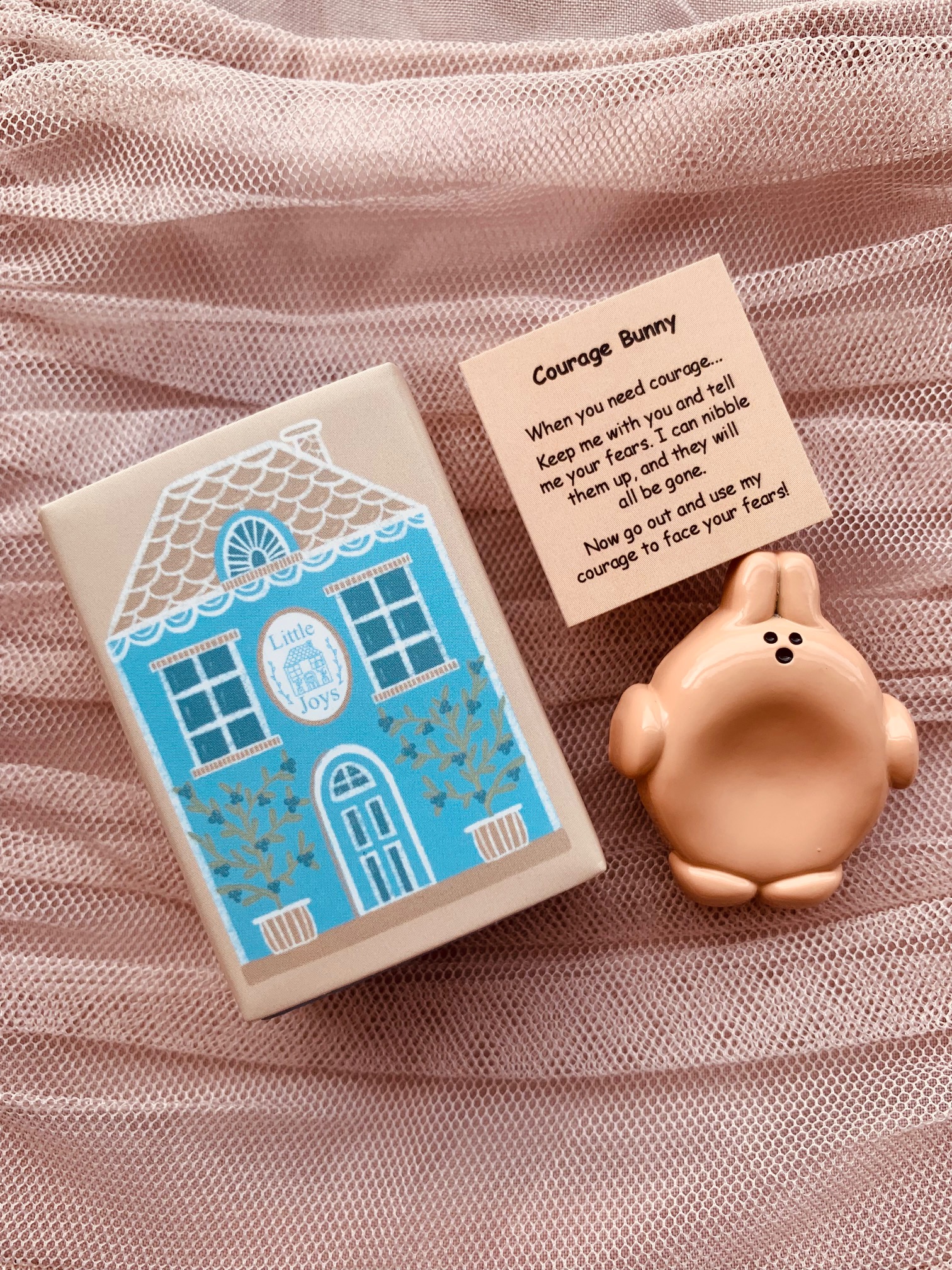 Courage Bunny Worry Stone