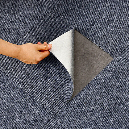 Anyhouz 10pcs Vinyl Tile Self Adhesive DIY Shell White with Crack Pattern Waterproof Floor 3D Wallpaper