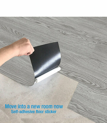 Anyhouz 20pcs Vinyl Tile Red Mahogany Stain Self Adhesive Wear Resistant Floor Wood Grain 3D Wallpaper 20pcs