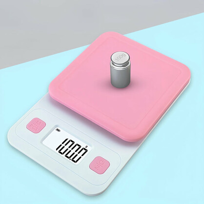 Anygleam Pink Cute Style Kitchen Scale 5Kg Accurate Measure Electronic Portable Digital Display