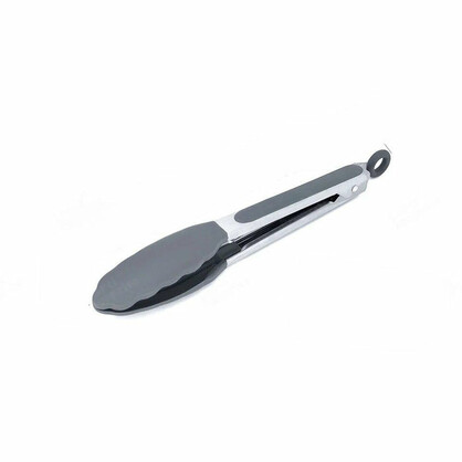 Anygleam Tong Stainless Steel Small Gray Handle Clip Heat Resistant Cooking Baking Salad Steak Kitchen Gadget