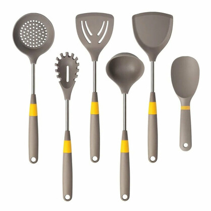 Anygleam Cooking Utensil 5 Set Khaki Heat Resistant Tools Spatula Kit 1 Rice Spatula Kitchen Accessories Paddle Scoop Nonstick Cookware