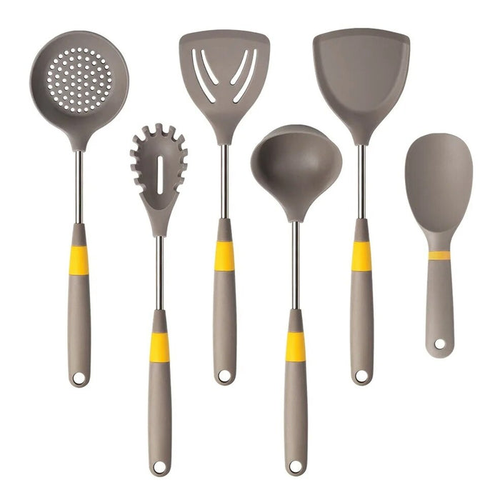 Anygleam Cooking Utensil 5 Set Khaki Heat Resistant Tools Spatula Kit 1 Rice Spatula Kitchen Accessories Paddle Scoop Nonstick Cookware