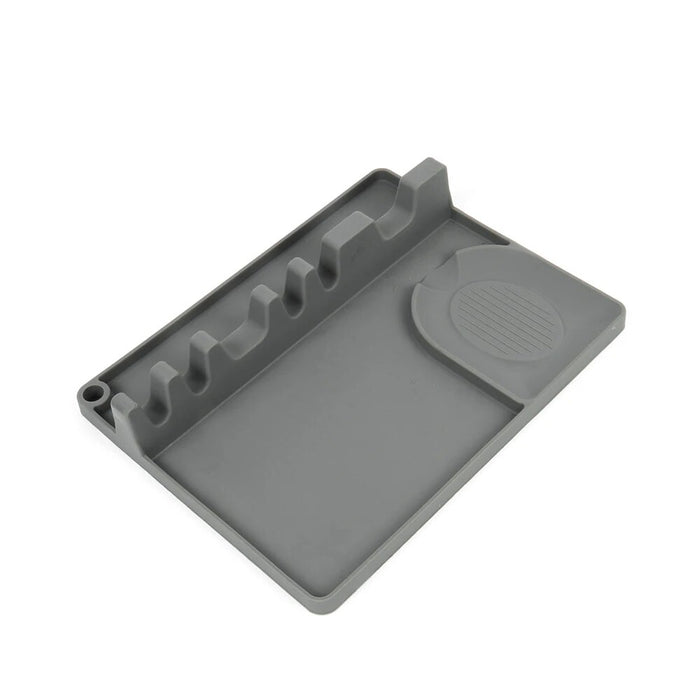 Anygleam Spoon Rest Grey Large Kitchen Pan Pot Cover Lid Rack Stand Organizer Fork Spatula Rack Holder Stand Tableware Storage Rack Holder