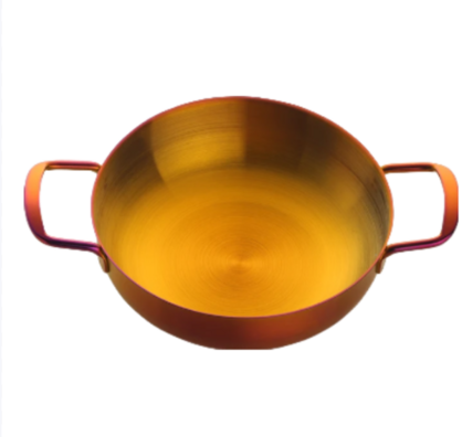 Anygleam Stock Pot 2pcs Rainbow no.3-S-L Stainless Steel HotPot Without Lid Single-Layer Cooking Soup Noodle Sea Food Home Kitchen Tools