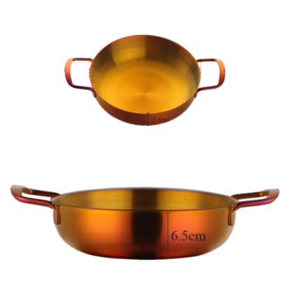 Anygleam Stock Pot Rainbow no.3-L Stainless Steel HotPot Without Lid Single-Layer Cooking Soup Noodle Sea Food Home Kitchen Restaurant Tools