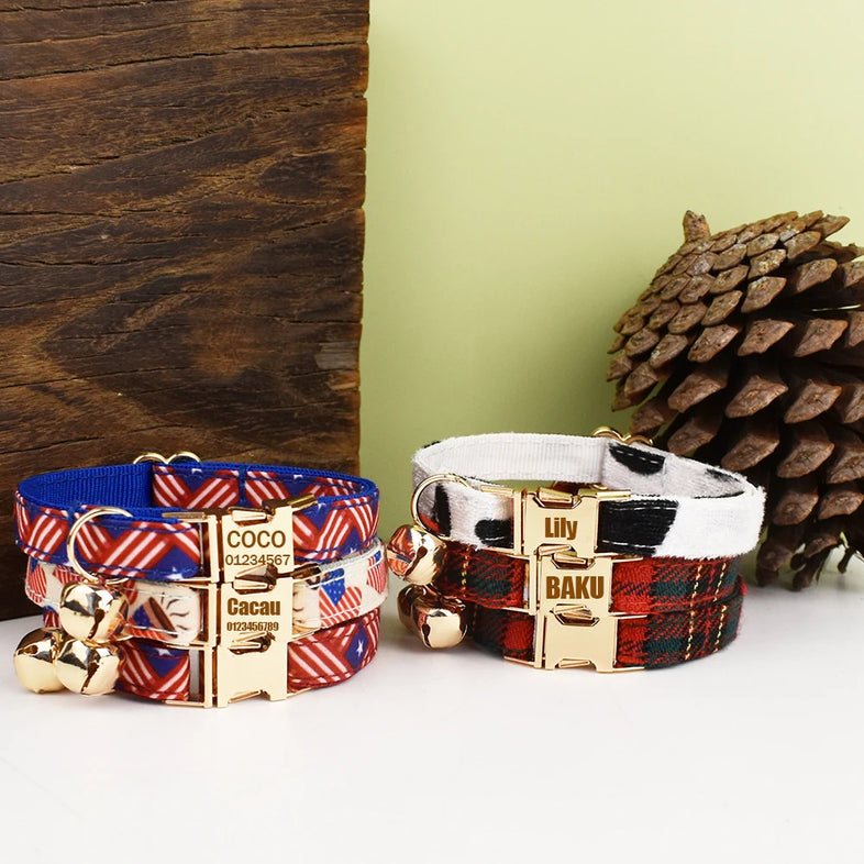 AnyWags Cat Collar Spotted Bow Small with Safety Buckle, Bell, and Durable Strap Stylish and Comfortable Pet Accessory