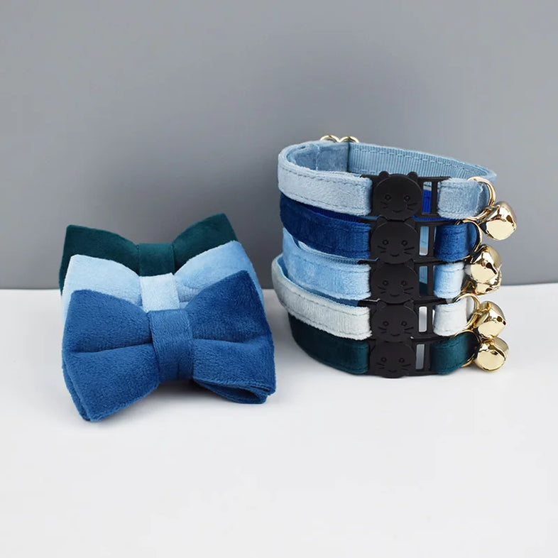 AnyWags Cat Collar Aqua Blue Large with Safety Buckle, Bell, and Durable Strap Stylish and Comfortable Pet Accessory
