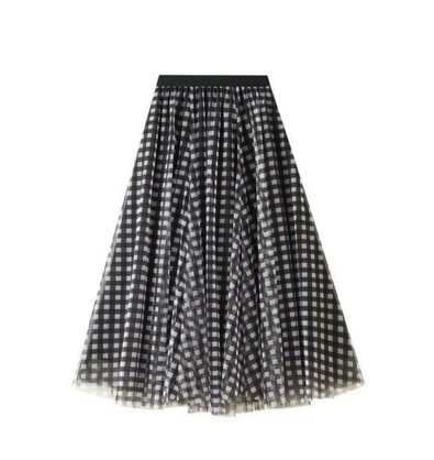 WILLA Gingham Tulle skirt