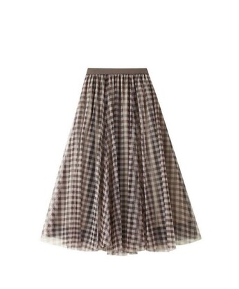 WILLA Gingham Tulle skirt
