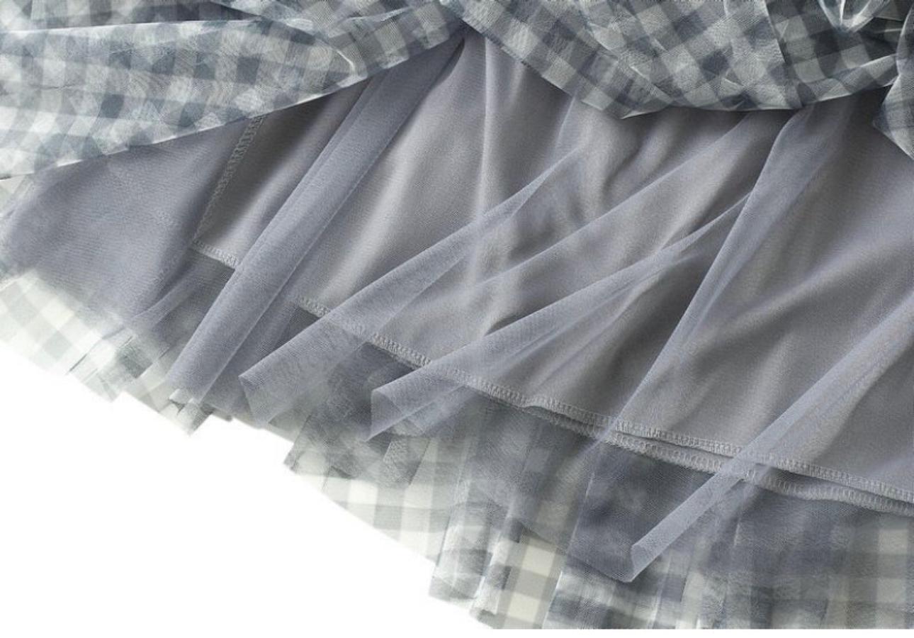 WILLA Gingham Tulle skirt