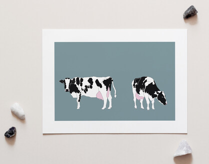 Dairy Cows A4 Art Print