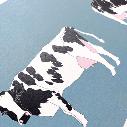 Dairy Cows A4 Art Print