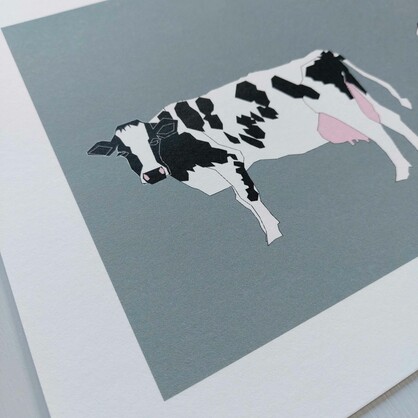 Dairy Cows A4 Art Print